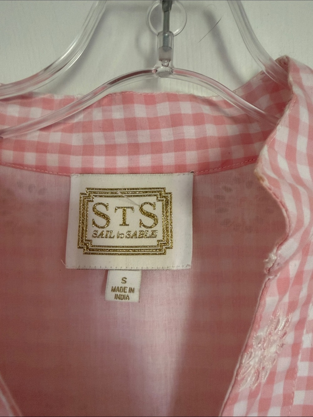New- never worn- Sail to Sable Pink and White Gingham Dress - Picture 2 of 6